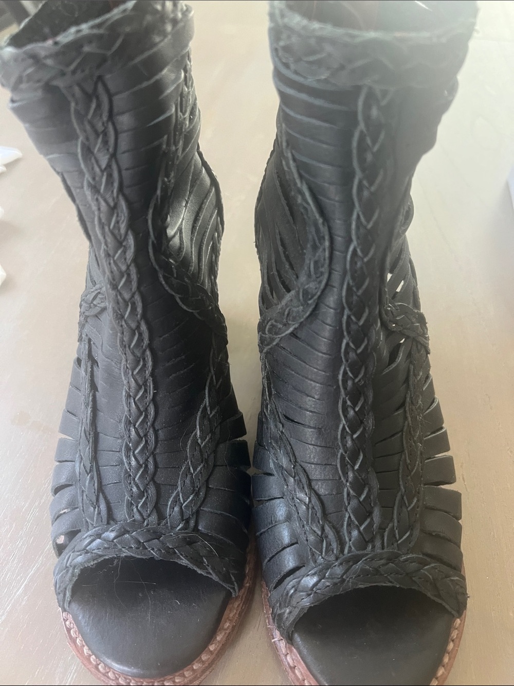 Freebird by Steven Bela Leather Ankle Sandal Bootie size 7